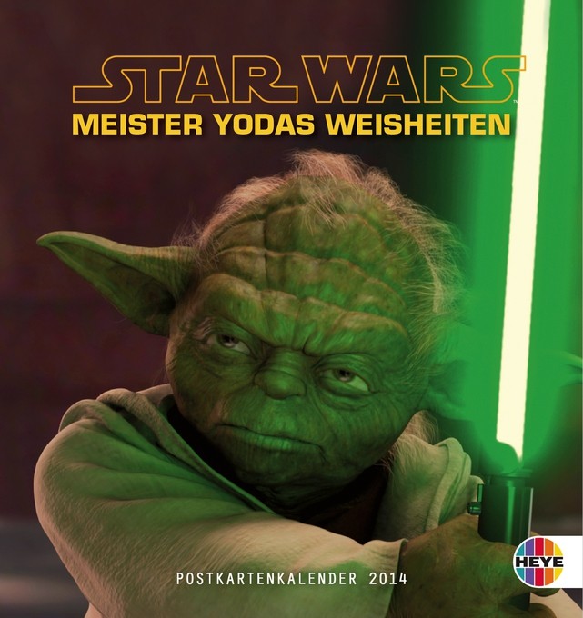 Star Wars - Meister Yodas Weisheiten Postkartenkalender: 13 Seiten Verlag: Heye Sprache: Deutsch ISBN: 978-3840121548 Größe: 17,2 x 15,8 x 1,2 cm 
