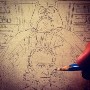 Joe Corroney zeichnet Tarkin und Vader