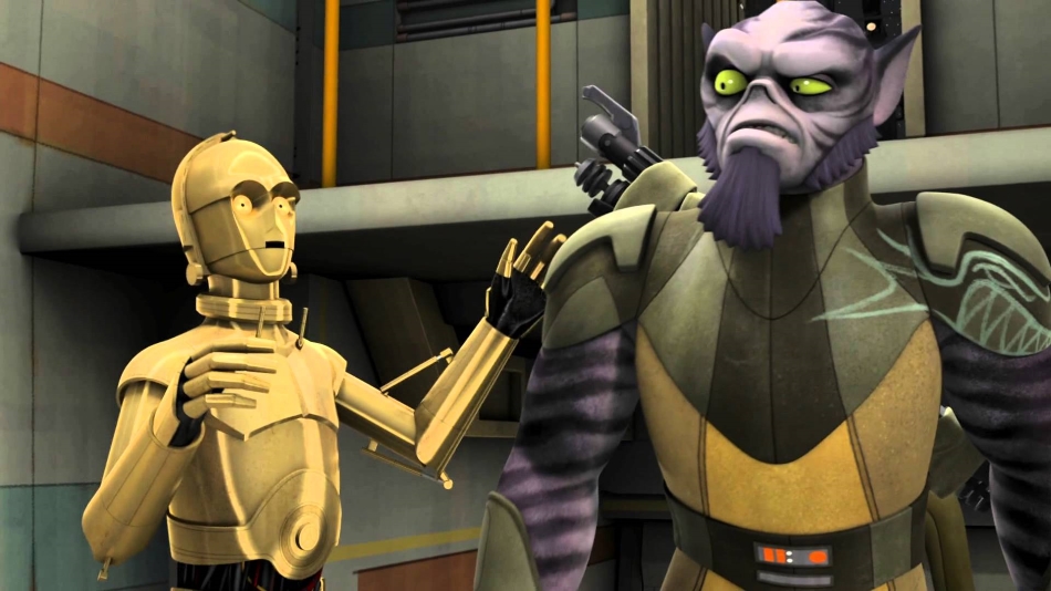 C-3PO und Zeb in Star Wars Rebels ("Droids"-Promo)