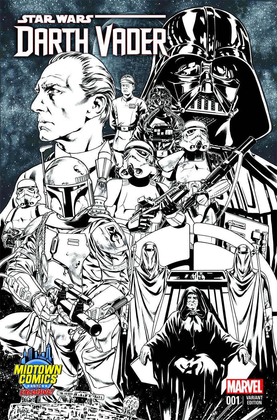 Darth Vader #1 (Mark Brooks Midtown Comics Connecting Sketch Variant Cover 2) (11.02.2015)