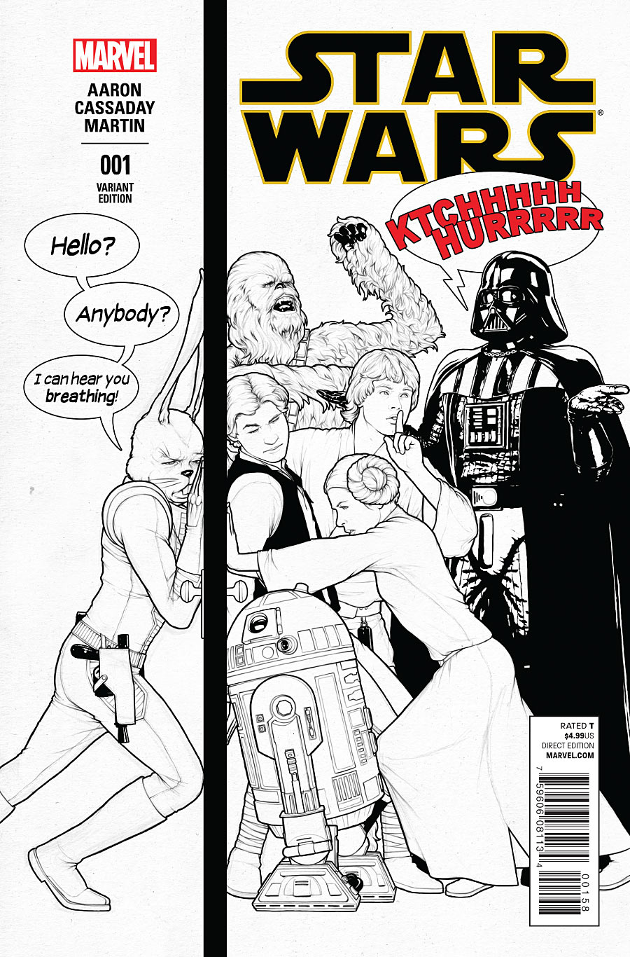 Star Wars #1 (John Tyler Christopher Humorous Party Sketch Variant Cover) (14.01.2015)