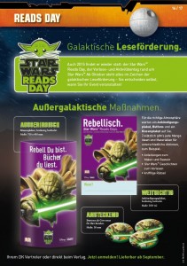 Werbematerialien zum Star Wars Reads Day im Oktober