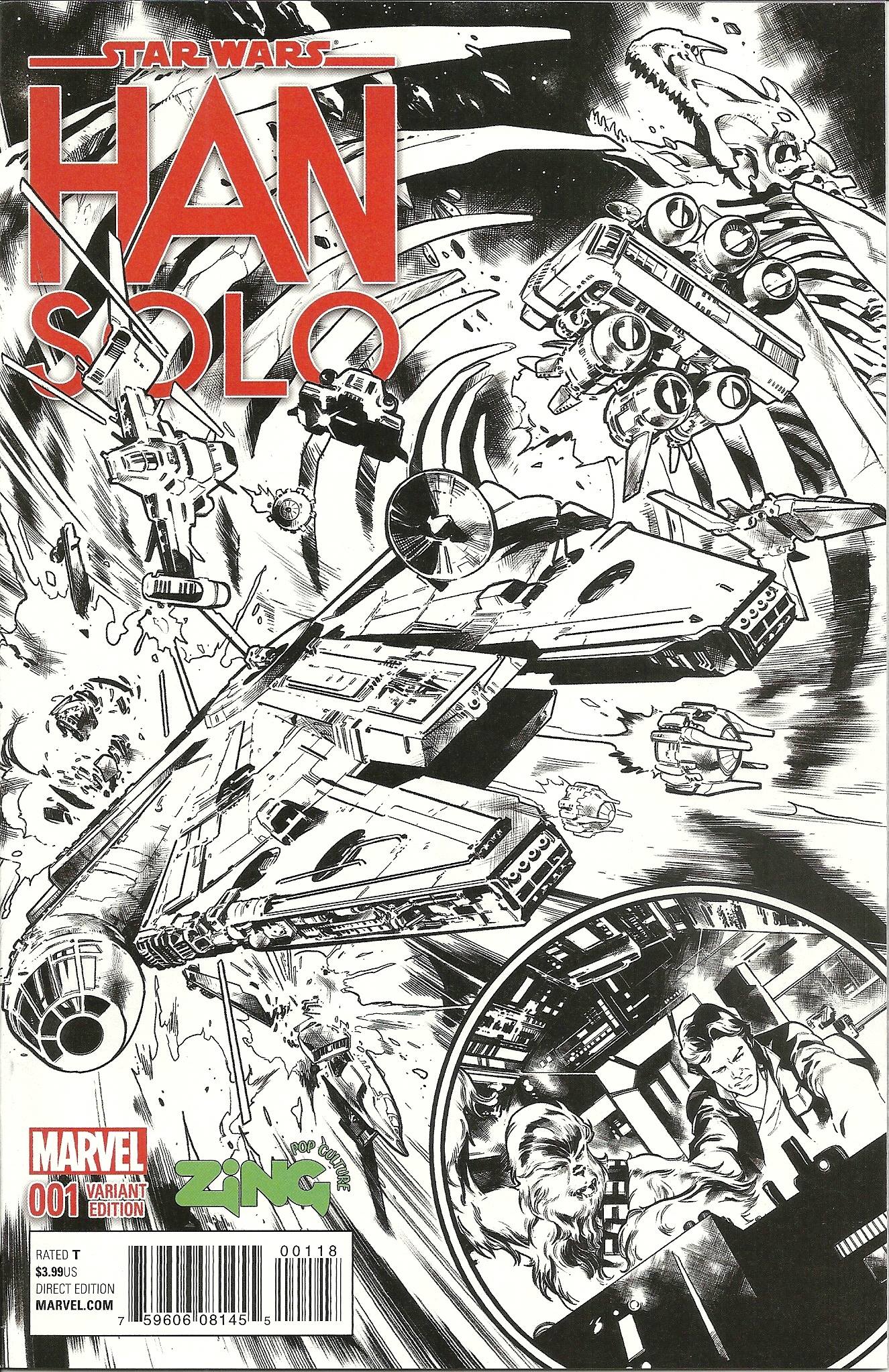 Han Solo #1 (Pepe Larraz ZING Pop Culture Sketch Variant Cover) (14.09.2016)