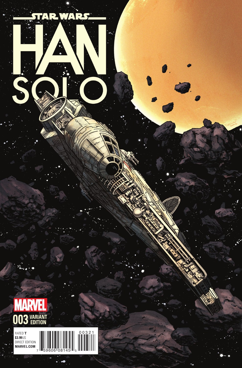 Han Solo #3 (Declan Shalvey Millennium Falcon Variant Cover) (31.08.2016)