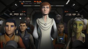 Mon Mothma will in "Die geheime Fracht" die Rebellenzellen vereinen.