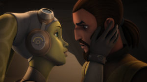 Hera und Kanan küssen sich erstmals in "Bündnis mit dem Fremden".
