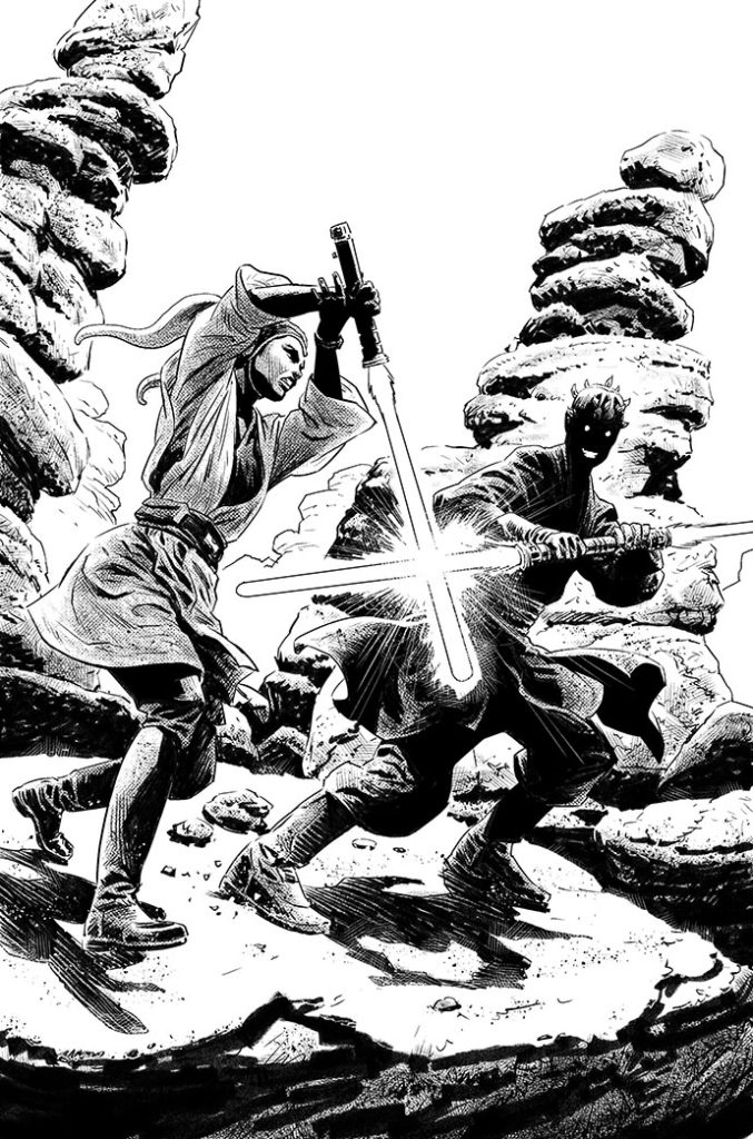 Darth Maul vs Eldra Kaitis Zeichnung 1