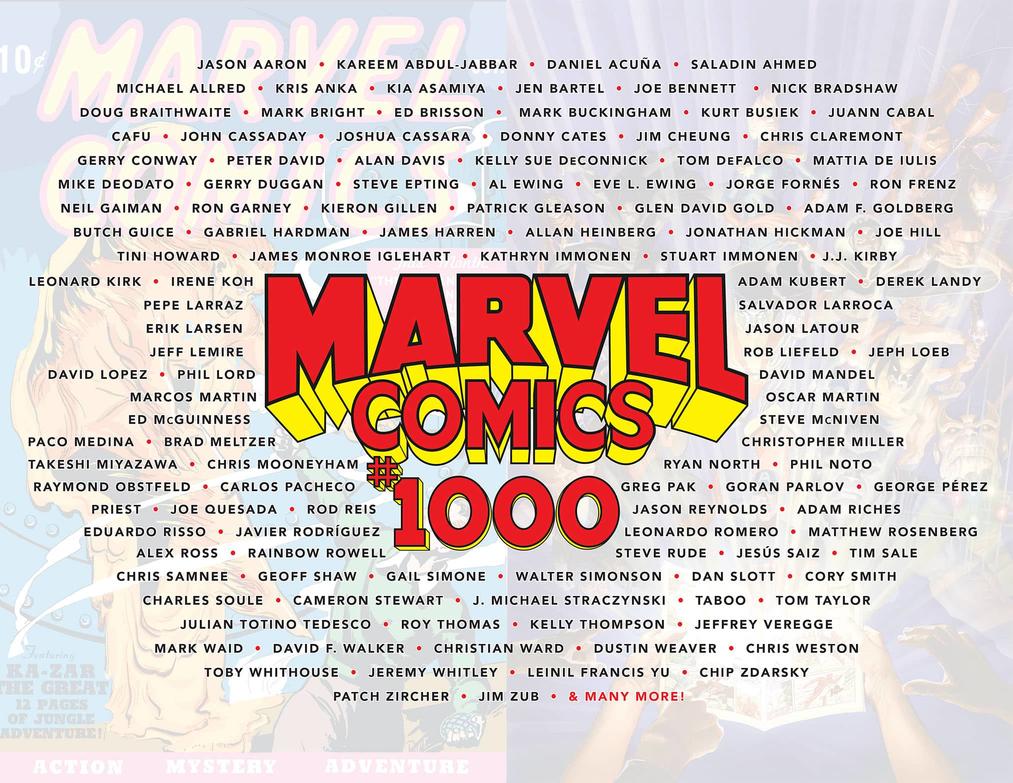<em>Marvel Comics</em> #1000 Autoren Künstler