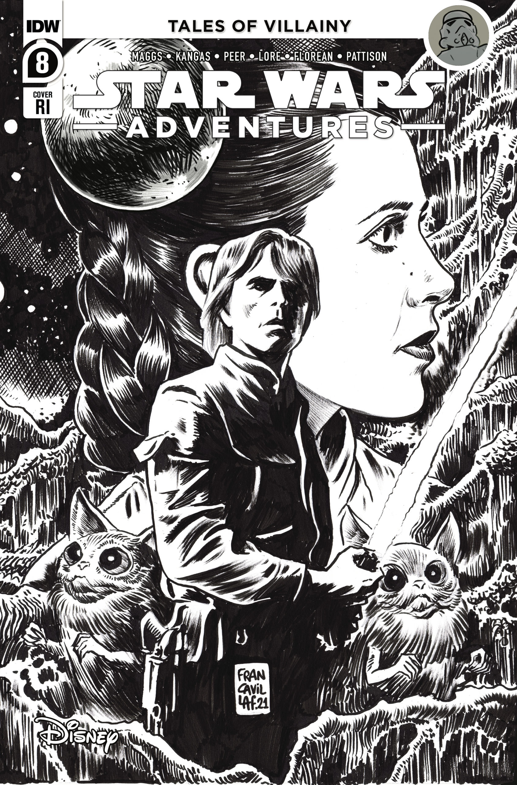 Star Wars Adventures #8 (Francesco Francavilla Black & White Variant Cover) (18.08.2021)