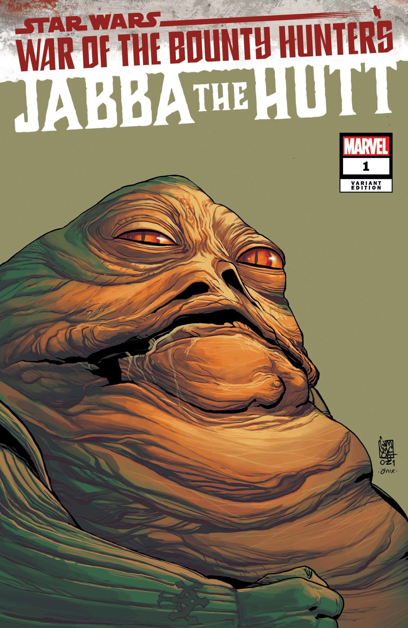 War of the Bounty Hunters: Jabba the Hutt #1 (Giuseppe Camuncoli Headshot Variant Cover) (21.07.2021)