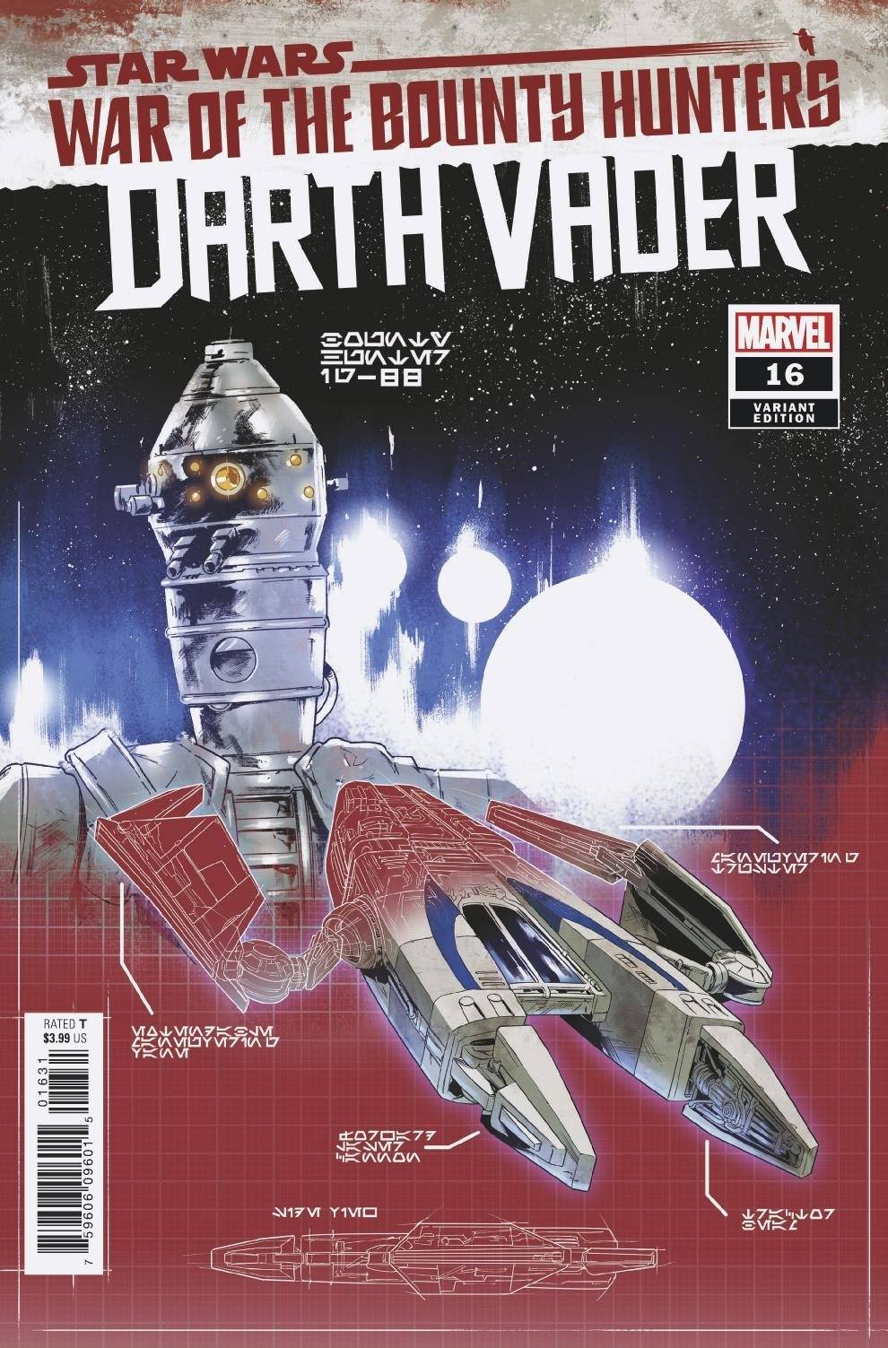 Darth Vader #16 (Paolo Villanelli Bounty Hunter Ship Blueprint Variant Cover) (15.09.2021)