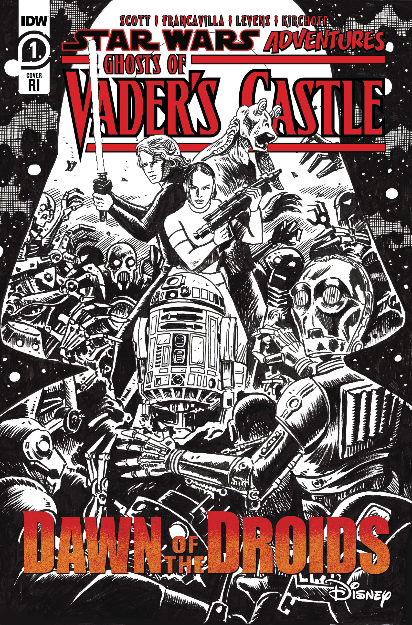 Ghosts of Vader's Castle #1 (Francesco Francavilla Black & White Variant Cover) (22.09.2021)