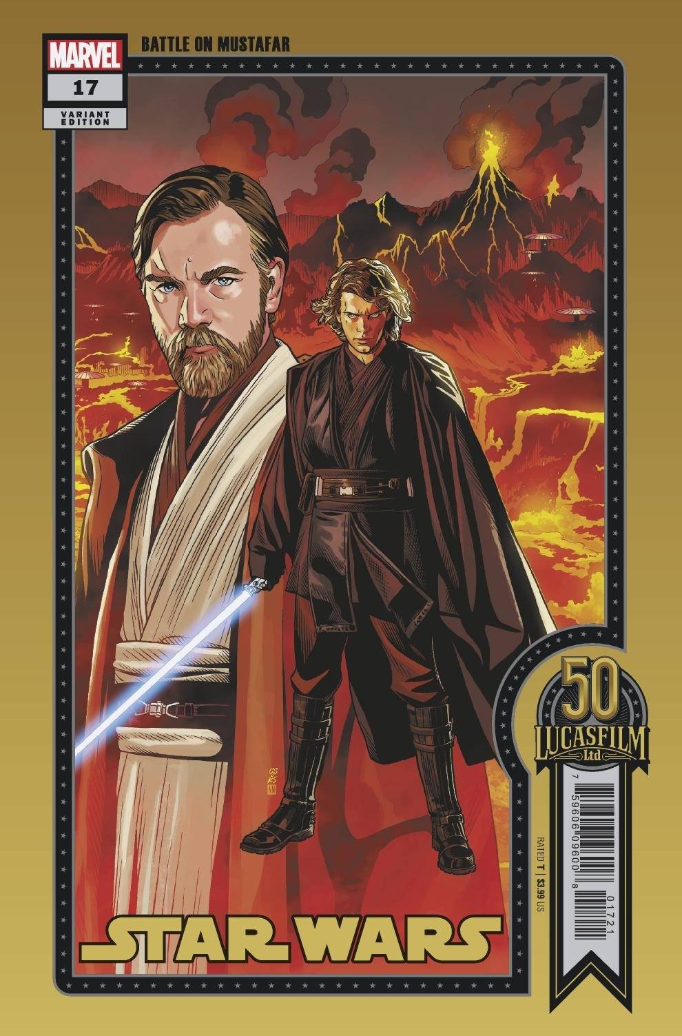 Star Wars #17 (Chris Sprouse "Battle on Mustafar" Lucasfilm 50th Anniversary Variant Cover) (29.09.2021)