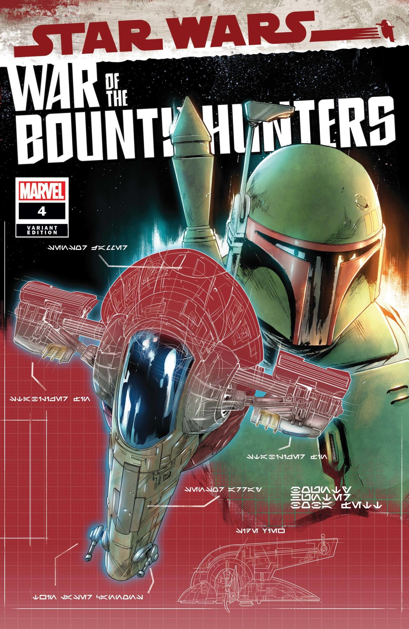 War of the Bounty Hunters #4 (Paolo Villanelli Bounty Hunter Ship Blueprint Variant Cover) (08.09.2021)