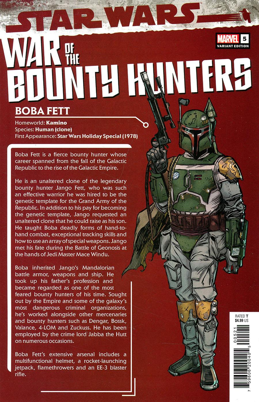 War of the Bounty Hunters #5 (Ron Frenz Bounty Hunter Handbook Variant Cover) (06.10.2021)