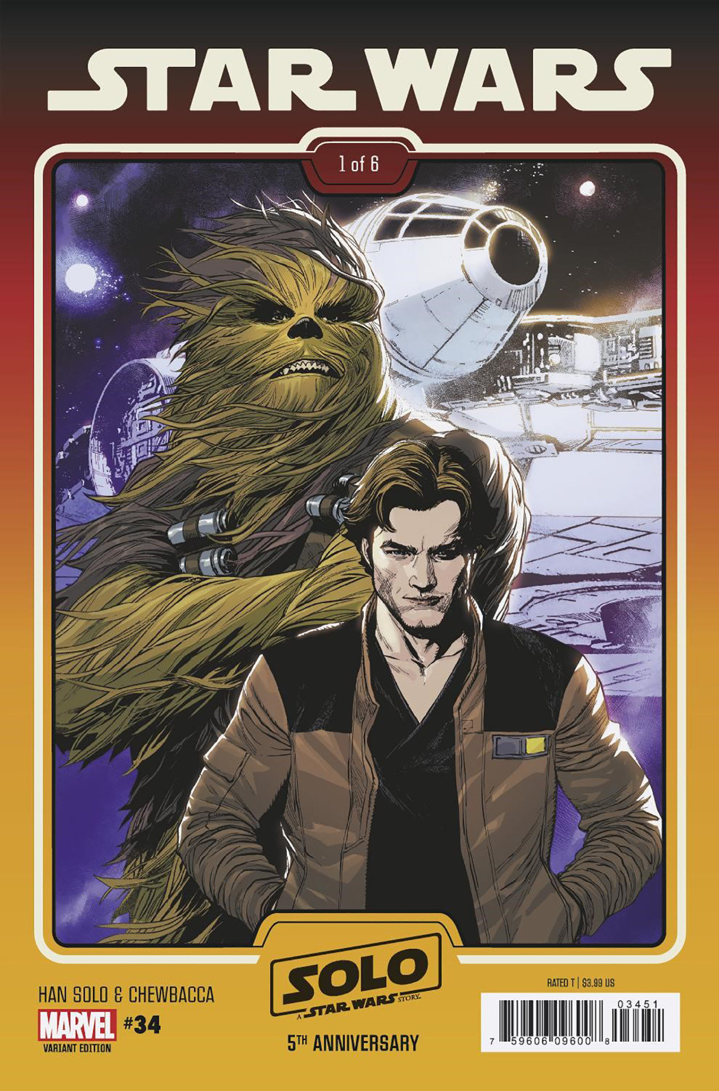 Star Wars #34 (Leinil Francis Yu "Han Solo & Chewbacca"Solo 5th Anniversary Variant Cover 1 of 6) (03.05.2023)