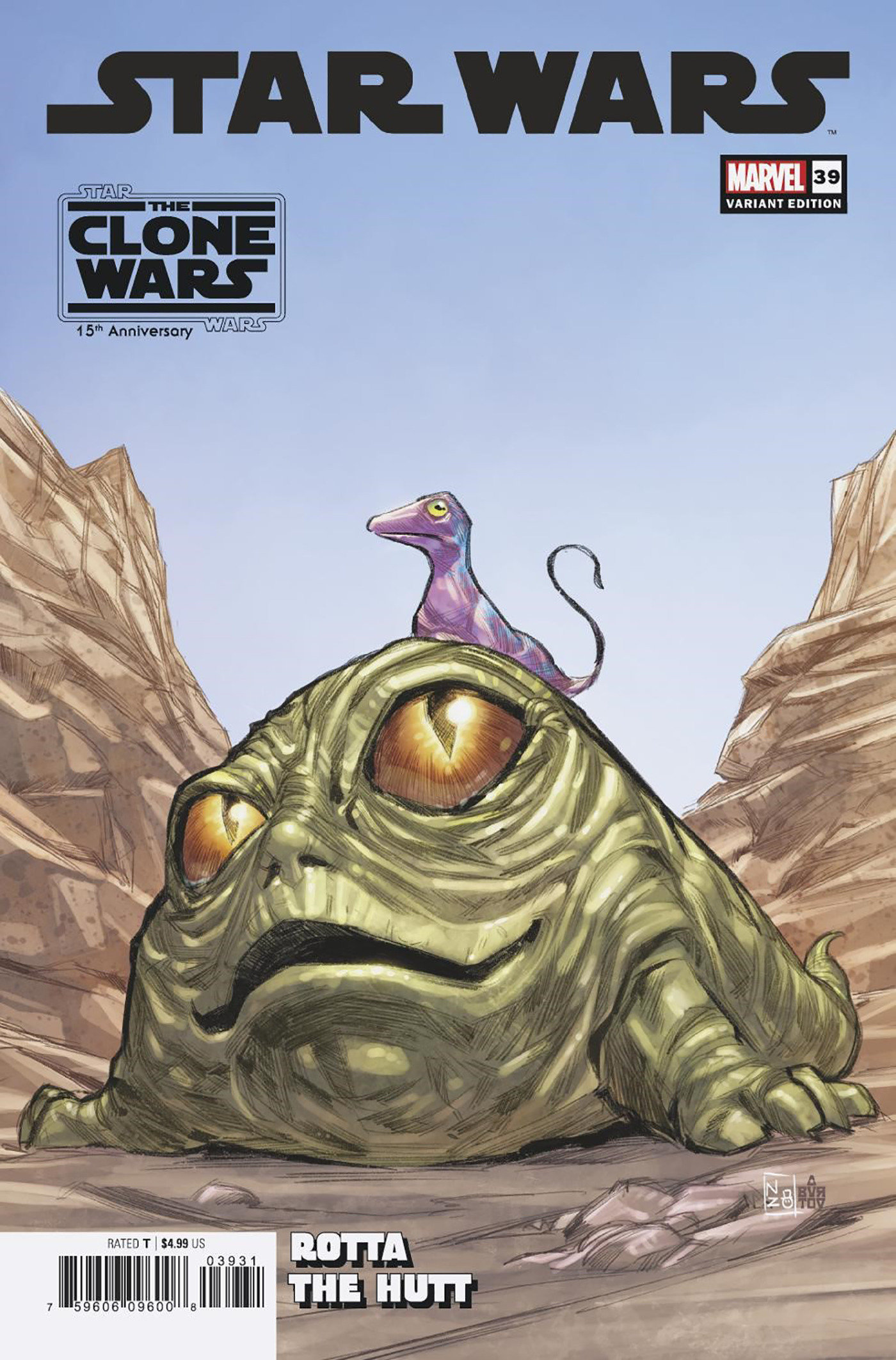 Star Wars #39 (Nabetse Zitro "Rotta the Hutt" The Clone Wars 15th Anniversary Variant Cover) (18.10.2023)