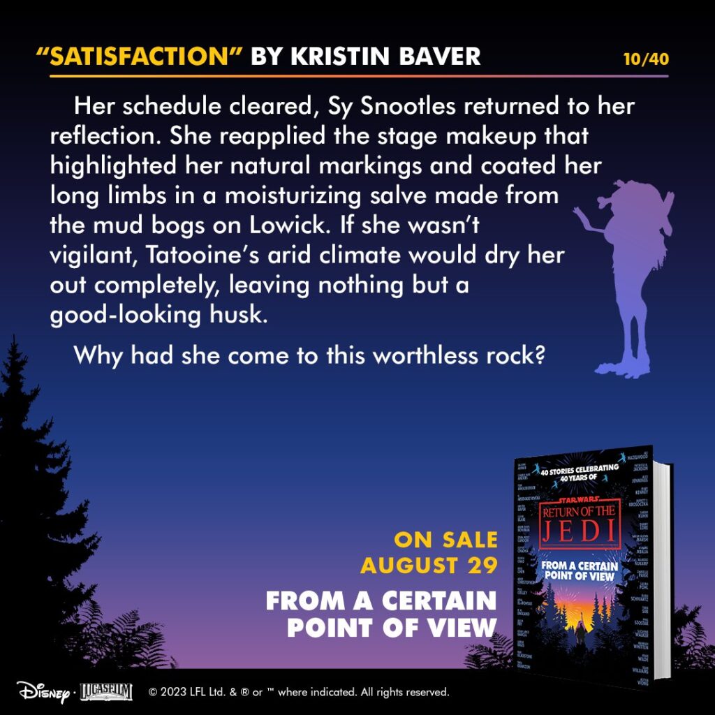Story #10: "Satisfaction" von Kristin Baver (Sy Snootles)