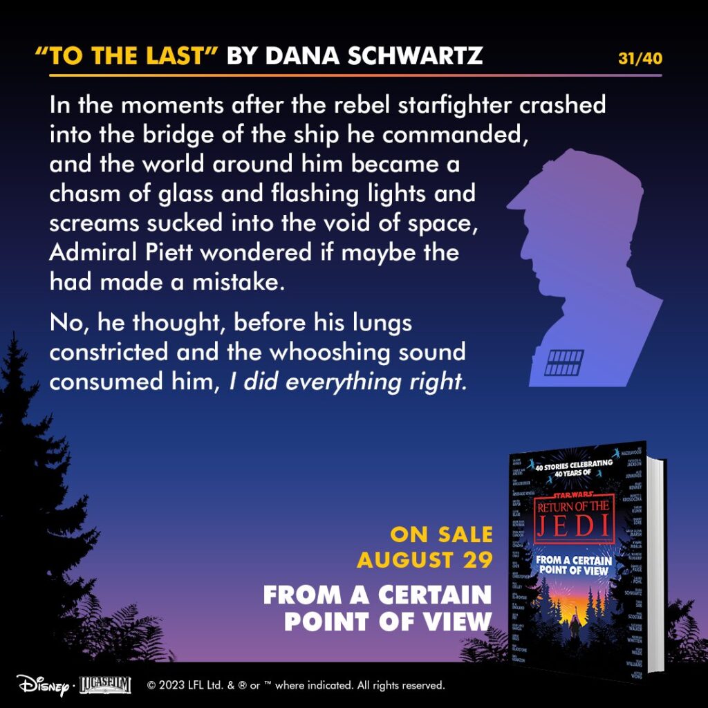 Story #31: "To the Last" von Dana Schwartz (Admiral Piett)