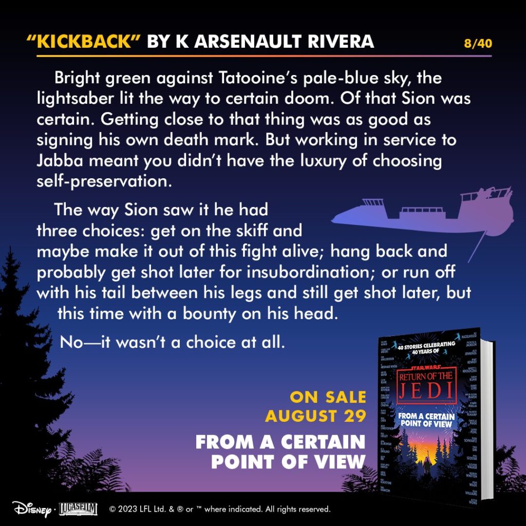 Story #8: "Kickback" von K Arsenault Rivera (Jabbas Diener)