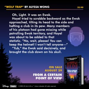 Story #33: "Wolf Trap" von Alyssa Wong (Scout Trooper)