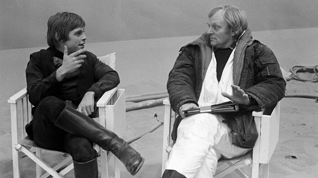 Watts (rechts) mit Mark Hamill während der Produktion von Return of the Jedi