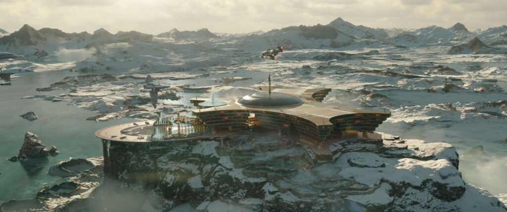 Skull Ridge Mountain Hotel & Spa (auf dem Planeten Lanupa) in Lucasfilm’s STAR WARS: SKELETON CREW