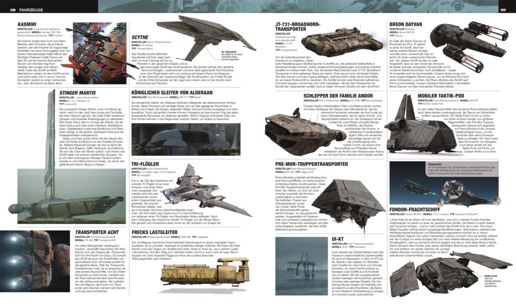 Star Wars: Das ultimative Buch – Erweitert und aktualisiert (Vorschau Seiten 398 und 399)