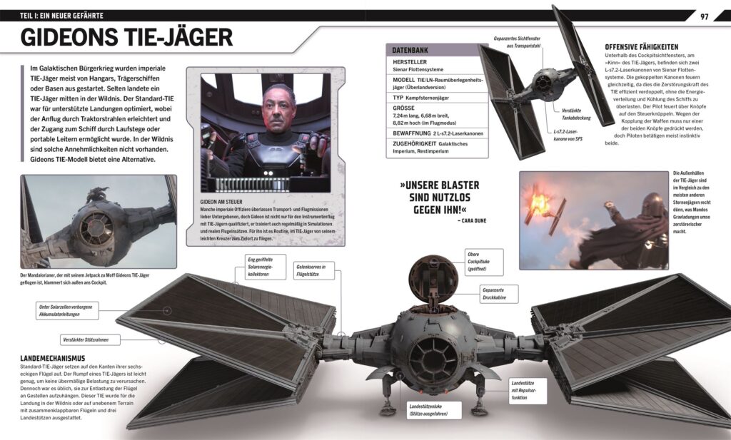 Star Wars: The Mandalorian: Die illustrierte Enzyklopädie Vorschauseiten 96 und 97